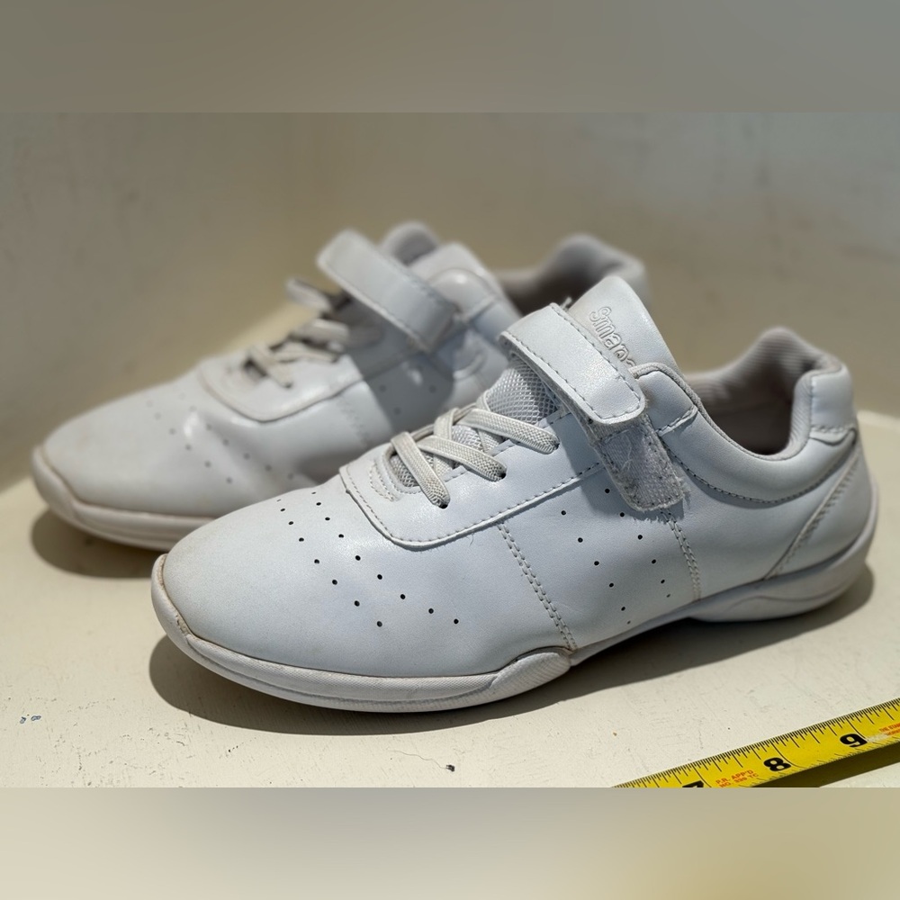 Smapavic Cheer Shoes for Women White Cheerleading Dance Shoes Size 35 or 5.5/6